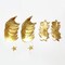 Gold Star Moon Garland Hanging Garands Streamers Banner Backdrop for Twinkle Little Star Party Decoration First Birthday/Baby Shower/Wedding//Kids Room/Nursery/Ramadan EID/Graduation Decor